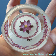 Load image into Gallery viewer, LIMITED EDITION 1983 Caithness Glass Paperweight. Entitled "Winter Flower" by William Manson
