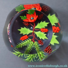 Load image into Gallery viewer, Vintage LIMITED EDITION 1986 Caithness Glass Paperweight. Entitled "Winter Bouquet" by William Manson
