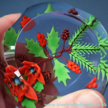 Load image into Gallery viewer, Vintage LIMITED EDITION 1986 Caithness Glass Paperweight. Entitled "Winter Bouquet" by William Manson
