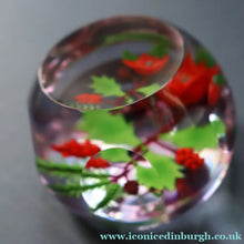 Load image into Gallery viewer, Vintage LIMITED EDITION 1986 Caithness Glass Paperweight. Entitled "Winter Bouquet" by William Manson
