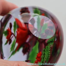 Load image into Gallery viewer, Vintage LIMITED EDITION 1986 Caithness Glass Paperweight. Entitled "Winter Bouquet" by William Manson
