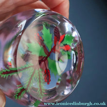 Load image into Gallery viewer, Vintage LIMITED EDITION 1986 Caithness Glass Paperweight. Entitled "Winter Bouquet" by William Manson
