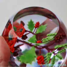 Load image into Gallery viewer, Vintage LIMITED EDITION 1986 Caithness Glass Paperweight. Entitled "Winter Bouquet" by William Manson
