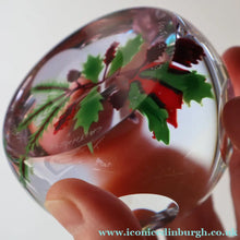 Load image into Gallery viewer, Vintage LIMITED EDITION 1986 Caithness Glass Paperweight. Entitled "Winter Bouquet" by William Manson
