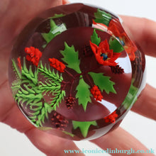 Load image into Gallery viewer, Vintage LIMITED EDITION 1986 Caithness Glass Paperweight. Entitled "Winter Bouquet" by William Manson
