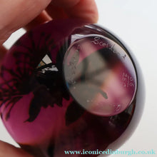 Load image into Gallery viewer, Vintage LIMITED EDITION 1990 Caithness Glass Paperweight. Entitled "Carnation" by William Manson
