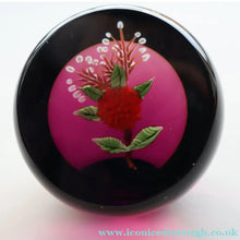 Load image into Gallery viewer, Vintage LIMITED EDITION 1990 Caithness Glass Paperweight. Entitled "Carnation" by William Manson
