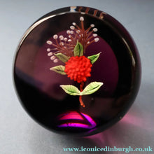 Load image into Gallery viewer, Vintage LIMITED EDITION 1990 Caithness Glass Paperweight. Entitled "Carnation" by William Manson
