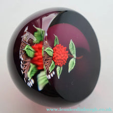 Load image into Gallery viewer, Vintage LIMITED EDITION 1990 Caithness Glass Paperweight. Entitled "Carnation" by William Manson
