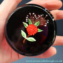 Load image into Gallery viewer, Vintage LIMITED EDITION 1990 Caithness Glass Paperweight. Entitled "Carnation" by William Manson
