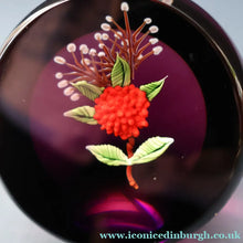 Load image into Gallery viewer, Vintage LIMITED EDITION 1990 Caithness Glass Paperweight. Entitled "Carnation" by William Manson
