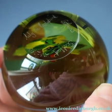Load image into Gallery viewer, Vintage LIMITED EDITION 1991 Caithness Glass Paperweight. Entitled "Lily and Ladybird" by William Manson
