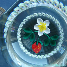 Load image into Gallery viewer, Vintage LIMITED EDITION Caithness Glass Paperweight: Signed Strawberry Blossom by William Manson
