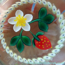 Load image into Gallery viewer, Vintage LIMITED EDITION Caithness Glass Paperweight: Signed Strawberry Blossom by William Manson
