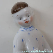 Load image into Gallery viewer, Very Rare Lomonosov SOVIET Figurine of a Little Boy with a Toy Rocking Horse
