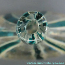 Load image into Gallery viewer, Vintage Maltese Mdina Crysal Blue Stripe LOLLIPOP Vase. 8 inches High

