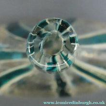 Load image into Gallery viewer, Vintage Maltese Mdina Crysal Blue Stripe LOLLIPOP Vase. 8 inches High
