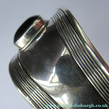 Load image into Gallery viewer, Vintage 925 Silver Cuff Bracelet with Onyx Cabochon Mexican
