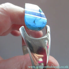 Load image into Gallery viewer, Vintage Mexican Taxco 925 Sterling Silver Bracelet Bangle with Coloured Agate Stones 
