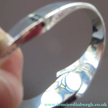 Load image into Gallery viewer, Vintage Mexican Taxco 925 Sterling Silver Bracelet Bangle with Coloured Agate Stones 
