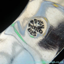 Load image into Gallery viewer, Vintage Mexican Silver Hinged Bracelet Brutalist Design
