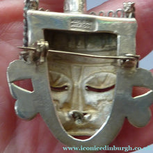 Load image into Gallery viewer, Vintage MEXICAN Taxco SILVER Mayan / Aztec Brooch PLUS Matching Screw On Earrings

