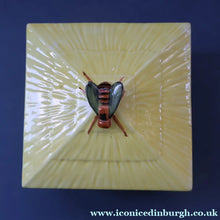 Load image into Gallery viewer, Vintage Mid-Century Continental Honey Pot or Box with Bee Finial on the Lid

