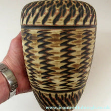Load image into Gallery viewer, Vintage Mid-Century Modern Sgraffito Terracotta Vase; Possibly by Alfred Krupp for Wekara - European Ceramics
