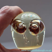 Load image into Gallery viewer, Vintage MIDTON CRAFTS 1970s SCOTTISH Acrylic Paperweight with Bubble Inclusions
