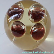 Load image into Gallery viewer, Vintage MIDTON CRAFTS 1970s SCOTTISH Acrylic Paperweight with Bubble Inclusions
