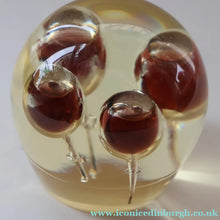 Load image into Gallery viewer, Vintage MIDTON CRAFTS 1970s SCOTTISH Acrylic Paperweight with Bubble Inclusions
