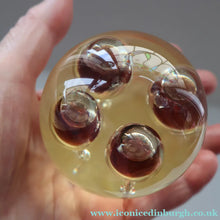 Load image into Gallery viewer, Vintage MIDTON CRAFTS 1970s SCOTTISH Acrylic Paperweight with Bubble Inclusions
