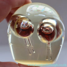 Load image into Gallery viewer, Vintage MIDTON CRAFTS 1970s SCOTTISH Acrylic Paperweight with Bubble Inclusions
