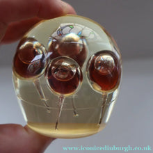Load image into Gallery viewer, Vintage MIDTON CRAFTS 1970s SCOTTISH Acrylic Paperweight with Bubble Inclusions
