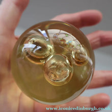 Load image into Gallery viewer, Vintage MIDTON CRAFTS 1970s SCOTTISH Acrylic Paperweight with Bubble Inclusions
