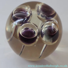 Load image into Gallery viewer, Vintage MIDTON CRAFTS 1970s SCOTTISH Acrylic Paperweight with Bubble Inclusions
