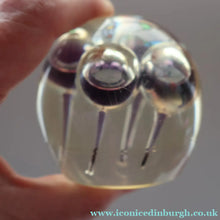 Load image into Gallery viewer, Vintage MIDTON CRAFTS 1970s SCOTTISH Acrylic Paperweight with Bubble Inclusions

