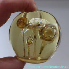 Load image into Gallery viewer, Vintage MIDTON CRAFTS 1970s SCOTTISH Acrylic Paperweight with Bubble Inclusions
