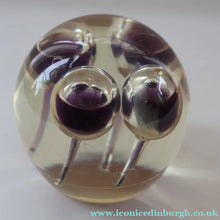 Load image into Gallery viewer, Vintage MIDTON CRAFTS 1970s SCOTTISH Acrylic Paperweight with Bubble Inclusions
