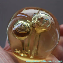 Load image into Gallery viewer, Vintage MIDTON CRAFTS 1970s SCOTTISH Acrylic Paperweight with Bubble Inclusions
