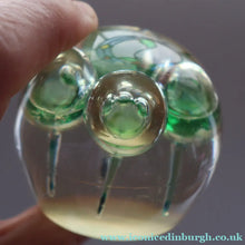 Load image into Gallery viewer, Vintage MIDTON CRAFTS 1970s SCOTTISH Acrylic Paperweight with Bubble Inclusions
