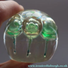 Load image into Gallery viewer, Vintage MIDTON CRAFTS 1970s SCOTTISH Acrylic Paperweight with Bubble Inclusions
