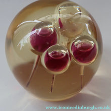 Load image into Gallery viewer, Vintage MIDTON CRAFTS 1970s SCOTTISH Acrylic Paperweight with Bubble Inclusions
