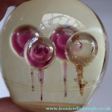 Load image into Gallery viewer, Vintage MIDTON CRAFTS 1970s SCOTTISH Acrylic Paperweight with Bubble Inclusions
