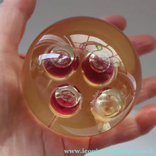 Load image into Gallery viewer, Vintage MIDTON CRAFTS 1970s SCOTTISH Acrylic Paperweight with Bubble Inclusions

