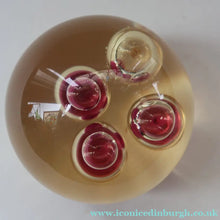 Load image into Gallery viewer, Vintage MIDTON CRAFTS 1970s SCOTTISH Acrylic Paperweight with Bubble Inclusions
