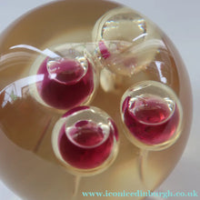 Load image into Gallery viewer, Vintage MIDTON CRAFTS 1970s SCOTTISH Acrylic Paperweight with Bubble Inclusions
