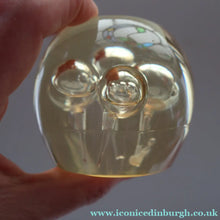 Load image into Gallery viewer, Vintage MIDTON CRAFTS 1970s SCOTTISH Acrylic Paperweight with Bubble Inclusions
