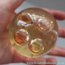Load image into Gallery viewer, Vintage MIDTON CRAFTS 1970s SCOTTISH Acrylic Paperweight with Bubble Inclusions

