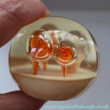 Load image into Gallery viewer, Vintage MIDTON CRAFTS 1970s SCOTTISH Acrylic Paperweight with Bubble Inclusions
